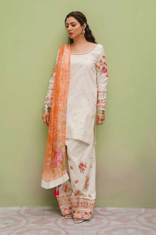 Elegant 3-Piece Unstitched Lawn Suit DS 001