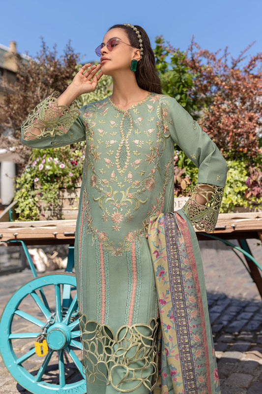 Elegant 3-Piece Unstitched Lawn Suit DS 004