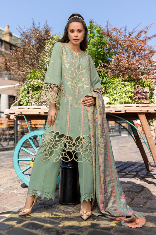 Elegant 3-Piece Unstitched Lawn Suit DS 004